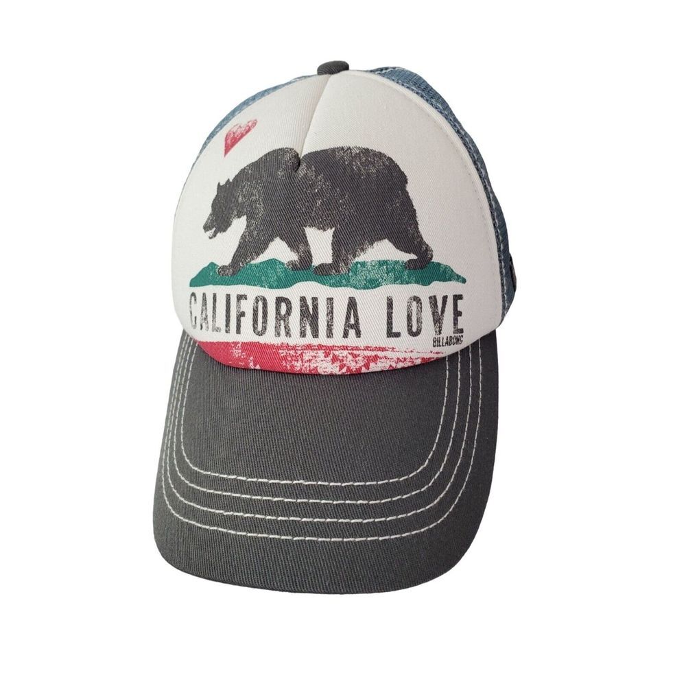 Billabong Womens California Love Mesh Trucker Snapback Hat One Size GUC